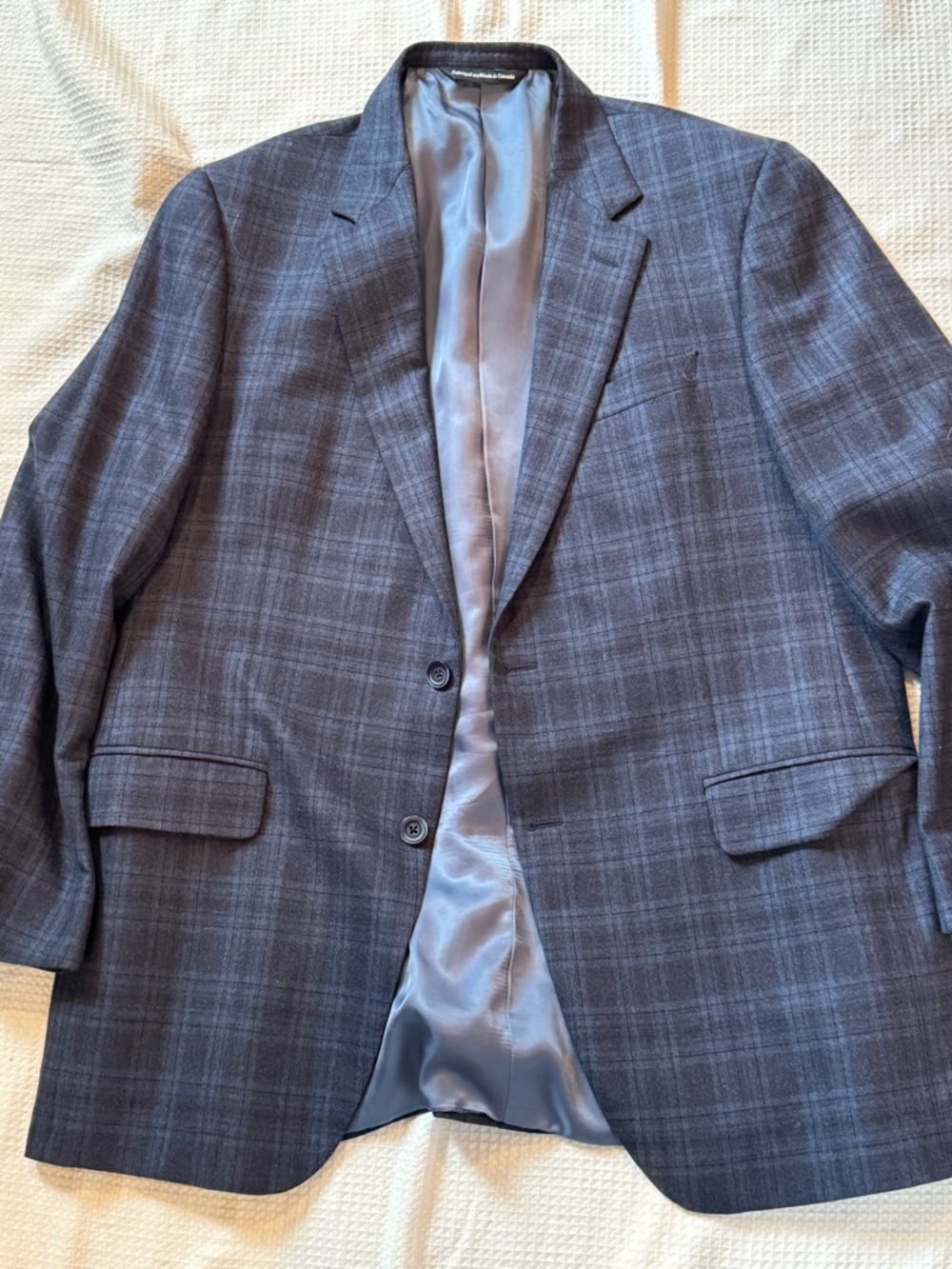Copley 1881 Men's Plaid Blazer in blue check Two-Button Sport Coat 44r